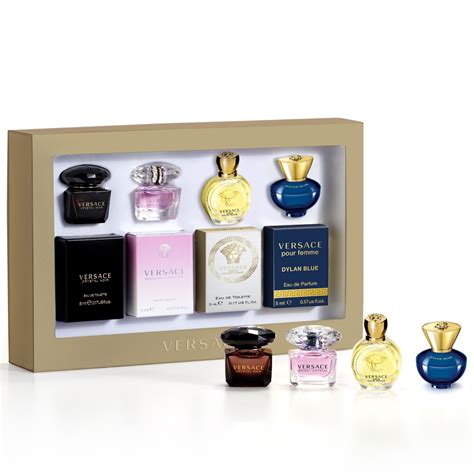 versace miniaturen set damen|versace mini perfume set women.